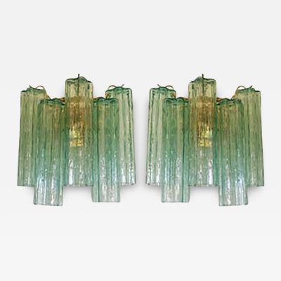  SimoEng Italian Wall Light Green Tronchi Murano Glass Wall Sconce