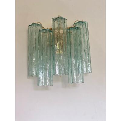  SimoEng Italian Wall Light Green Tronchi Murano Glass Wall Sconce