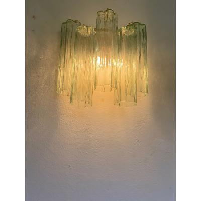  SimoEng Italian Wall Light Green Tronchi Murano Glass Wall Sconce