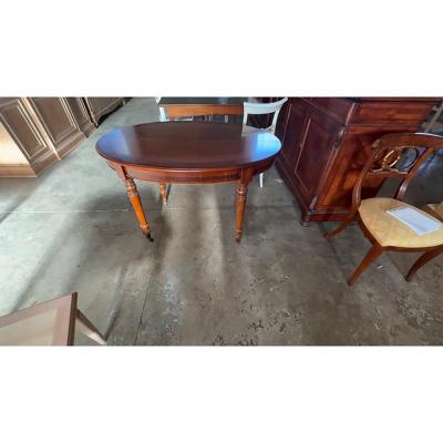  SimoEng Italian Warm Extendable Oval Table in Walnut and Maple