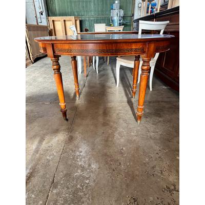  SimoEng Italian Warm Extendable Oval Table in Walnut and Maple