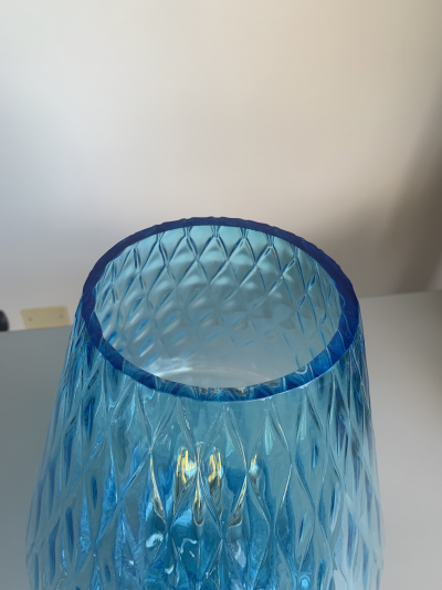  SimoEng Lamp in Light Blue Murano Glass With Ballotton 