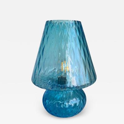  SimoEng Lamp in Light Blue Murano Glass With Ballotton 