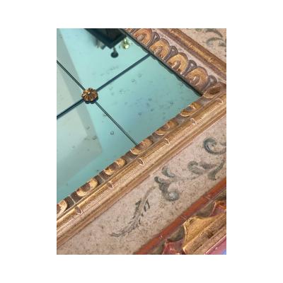  SimoEng Late 20th Century Venetian Mirror in Solid Linden Wood Hand Decorated
