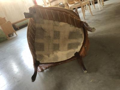  SimoEng Late 20th Century Walnut With Velvet Dralon Armchair