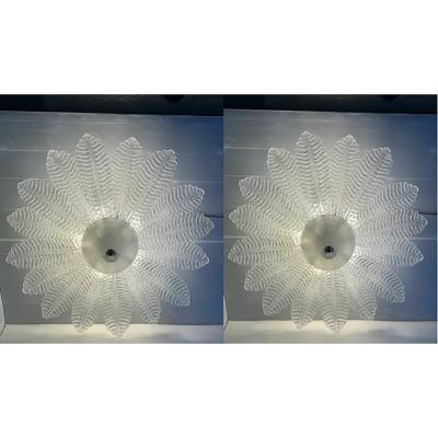  SimoEng Lot of 2 Murano Style Glass Sputnik Chandelier Flush Mount