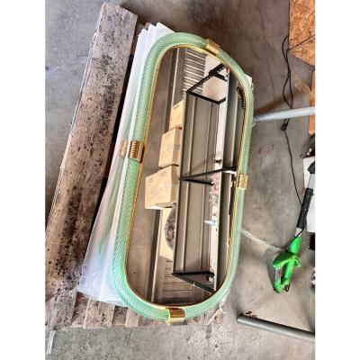  SimoEng Luxury Italian Mirror in Green Wather Torchon Torciglione Murano Glass