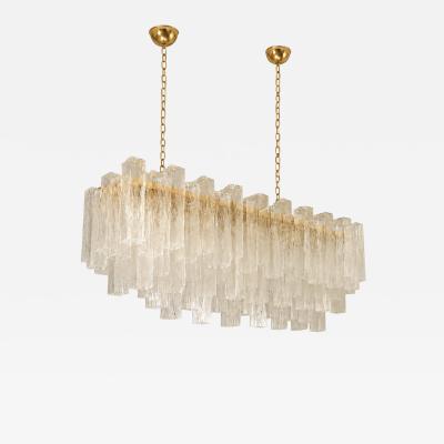  SimoEng Luxury Italian Rectangular Square Murano Glass Gold Chandelier by Simoeng
