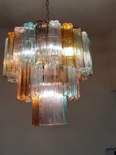 SimoEng MULTICOLOR TRONCHI MURANO GLASS CHANDELIER MULTICOLORS
