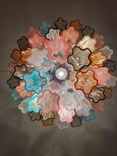 SimoEng MULTICOLOR TRONCHI MURANO GLASS CHANDELIER MULTICOLORS