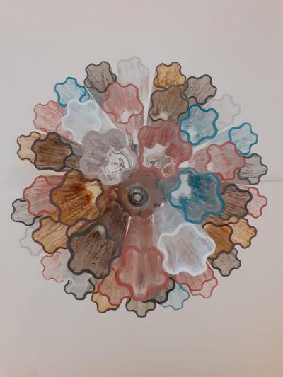 SimoEng MULTICOLOR TRONCHI MURANO GLASS CHANDELIER MULTICOLORS