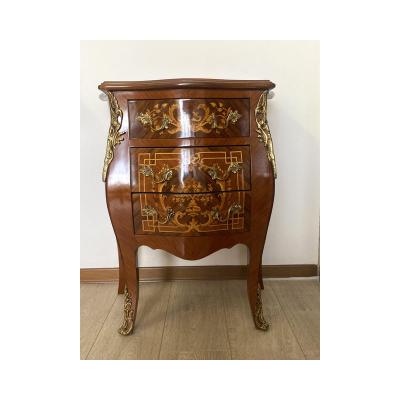  SimoEng Mid 20th Century Italian Inlaid Bedside Table