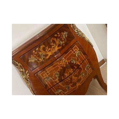  SimoEng Mid 20th Century Italian Inlaid Bedside Table