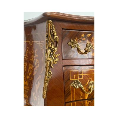  SimoEng Mid 20th Century Italian Inlaid Bedside Table