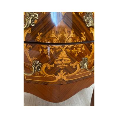  SimoEng Mid 20th Century Italian Inlaid Bedside Table
