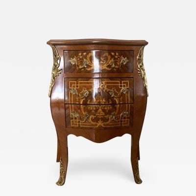  SimoEng Mid 20th Century Italian Inlaid Bedside Table