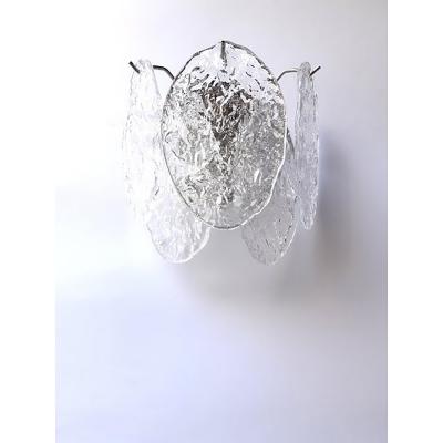  SimoEng Mid Century Modern Style Nuvoletta Murano Style Glass Disc Wall Sconce