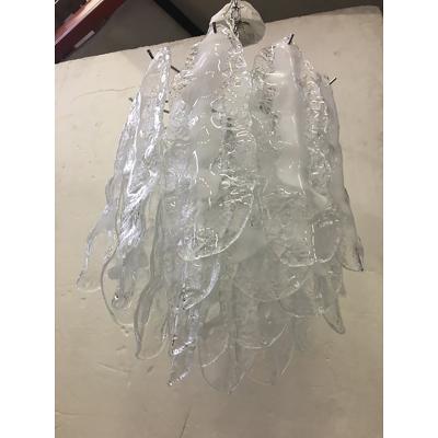  SimoEng Modern Murano Glass Fiamma Italian Chandelier in Venini Style