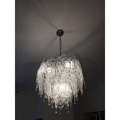  SimoEng Modern Murano Glass Ragnatela Italian Chandelier in Venini Style