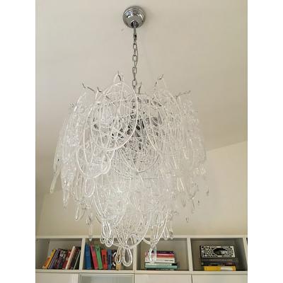  SimoEng Modern Murano Glass Ragnatela Italian Chandelier in Venini Style