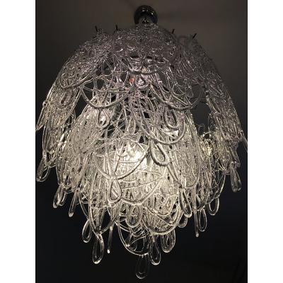  SimoEng Modern Murano Glass Ragnatela Italian Chandelier in Venini Style