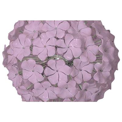  SimoEng Modern Venetian Pink Flowers Murano Style Glass Sputnik Chandelier