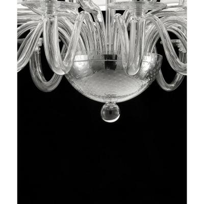  SimoEng Monumental Modern Transparent Murano Glass Chandelier by Simoeng for Simoeng