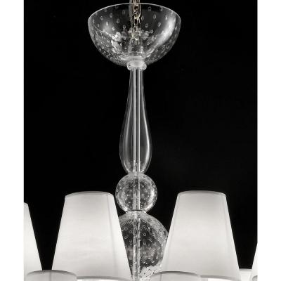  SimoEng Monumental Modern Transparent Murano Glass Chandelier by Simoeng for Simoeng