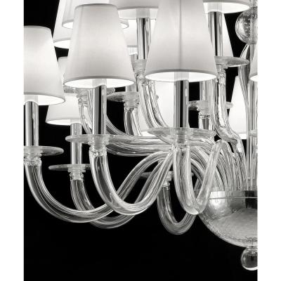  SimoEng Monumental Modern Transparent Murano Glass Chandelier by Simoeng for Simoeng