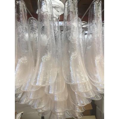  SimoEng Monumental Murano Glass Selle Light Pink Italian Sputnik Chandelier