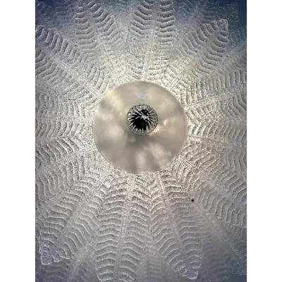  SimoEng Monumental Venetian Leaves Flush Mount in Murano Style Glass by Simoeng