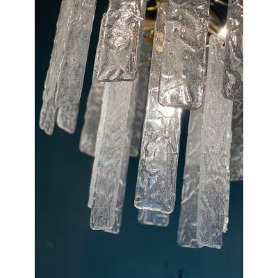  SimoEng Murano Glass Chandelier With Hammered Strips Listelli by Simoeng