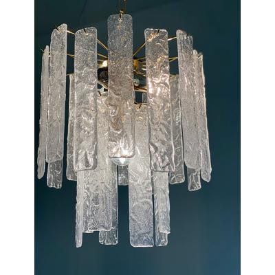  SimoEng Murano Glass Chandelier With Hammered Strips Listelli by Simoeng