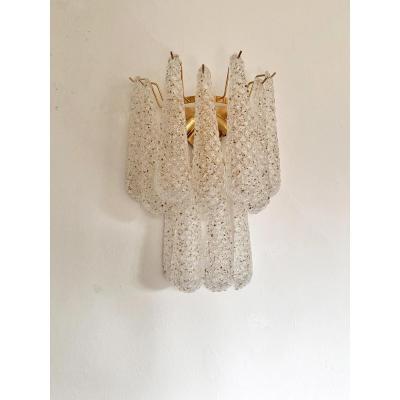  SimoEng Murano Glass Gold Wall Sconces by Simoeng Set of 2