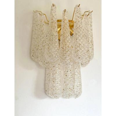  SimoEng Murano Glass Gold Wall Sconces by Simoeng Set of 2