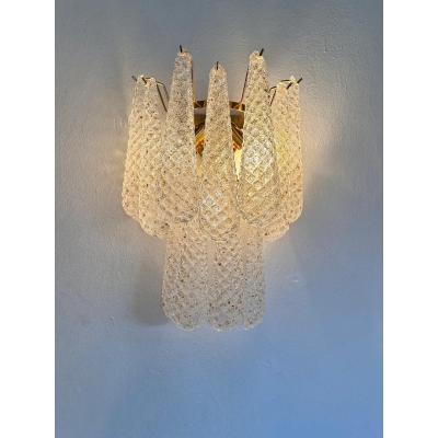  SimoEng Murano Glass Gold Wall Sconces by Simoeng Set of 2