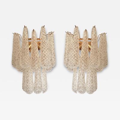  SimoEng Murano Glass Gold Wall Sconces by Simoeng Set of 2