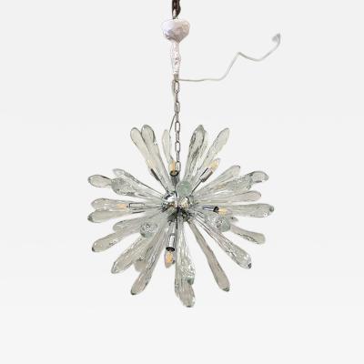  SimoEng Murano Glass Ice Clear Sputnik Italian Chandelier