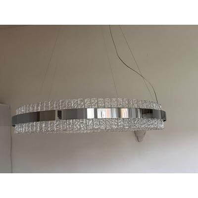  SimoEng Murano Glass Pendant Chandelier Hammered Clear