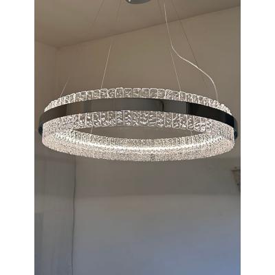  SimoEng Murano Glass Pendant Chandelier Hammered Clear
