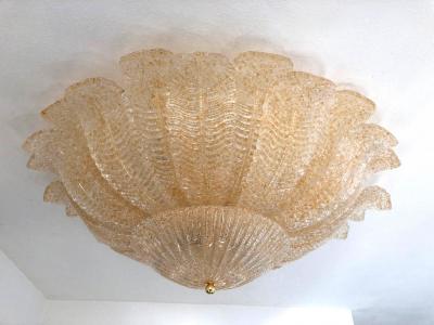  SimoEng Murano Glass Sputnik Chandelier Flush Mount Mazzega Style
