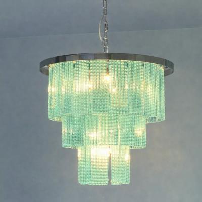  SimoEng Murano Glass Sputnik Chandelier Mazzega Style in Sea Green Italian SimoEng