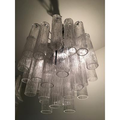  SimoEng Murano Glass Sputnik Chandelier With Corteccia Tubes Italian Glass