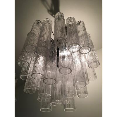  SimoEng Murano Glass Sputnik Chandelier With Corteccia Tubes Italian Glass