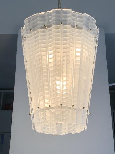  SimoEng Murano Glass Sputnik Pendant Lanterns Mazzega Style a Pair