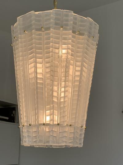  SimoEng Murano Glass Sputnik Pendant Lanterns Mazzega Style a Pair