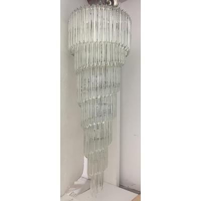  SimoEng Murano Glass Sputnik Quadriedro Spyral Italian Chandelier