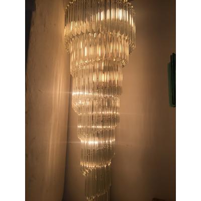  SimoEng Murano Glass Sputnik Quadriedro Spyral Italian Chandelier