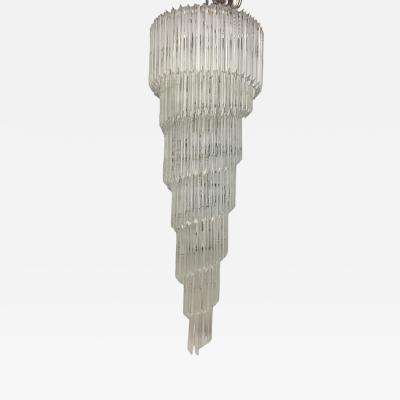  SimoEng Murano Glass Sputnik Quadriedro Spyral Italian Chandelier