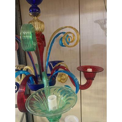  SimoEng Murano Multicolors Glass Chandelier Random Colors 5 Arms